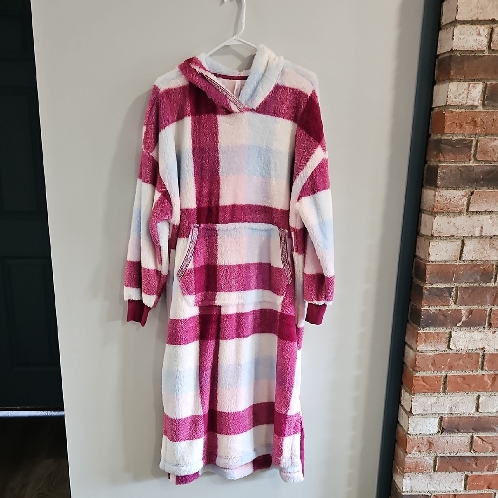 Cozy Striped Women's Hooded Lounger